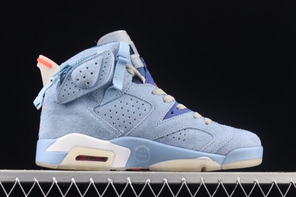 Travis Scott x Air Jordan 6 ?Houston Oilers? Blue Suede - Image 5