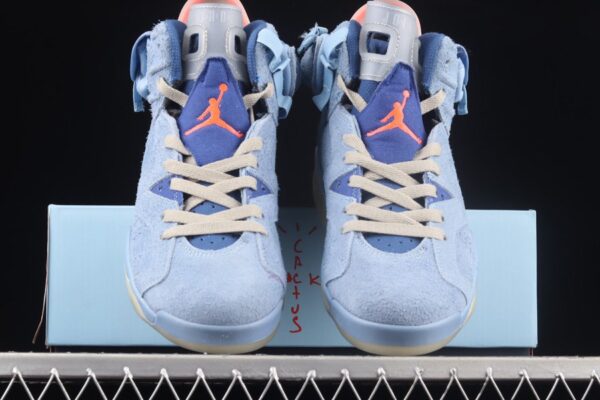 Travis Scott x Air Jordan 6 ?Houston Oilers? Blue Suede - Image 3