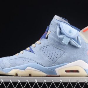 Travis Scott x Air Jordan 6 ?Houston Oilers? Blue Suede - Image 6