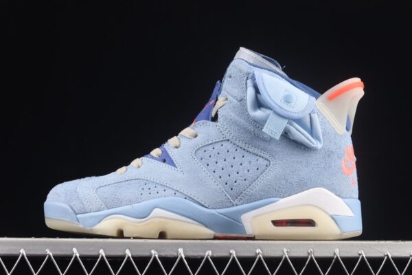 Travis Scott x Air Jordan 6 ?Houston Oilers? Blue Suede - Image 6