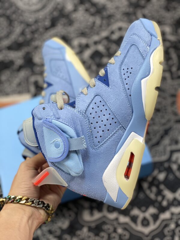 Travis Scott x Air Jordan 6 ?Houston Oilers? Blue Suede - Image 7