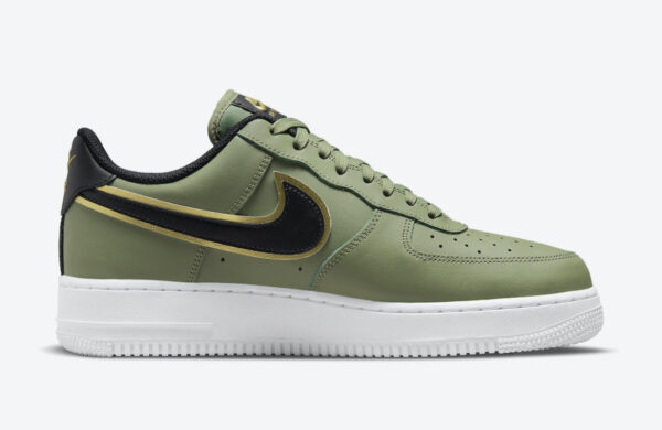 Nike Air Force 1 Low 07 Double Swoosh Olive Green Da8481-300 - Image 6