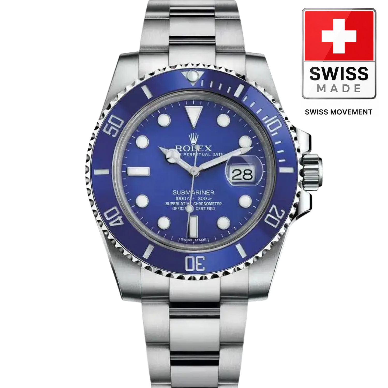 [Superclone] Rolex Submariner 40mm Blue Dial Oyster 116619LB "Smurf"