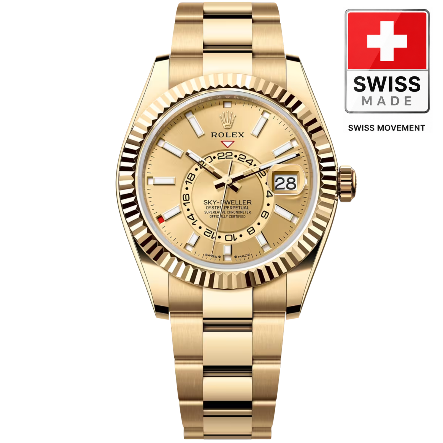 [Superclone] Rolex Sky-Dweller 42mm Champagne Dial Oyster 336938