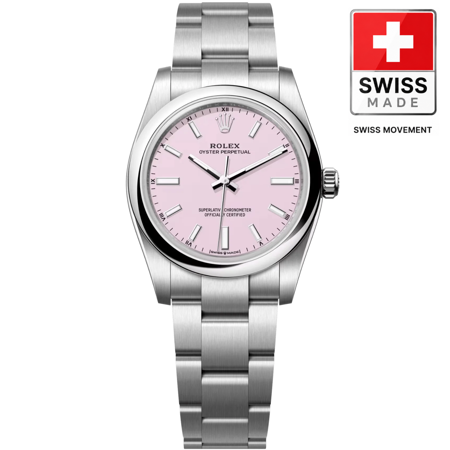 [Superclone] Rolex Oyster Perpetual Lady 34mm Candy Pink Dial 124200
