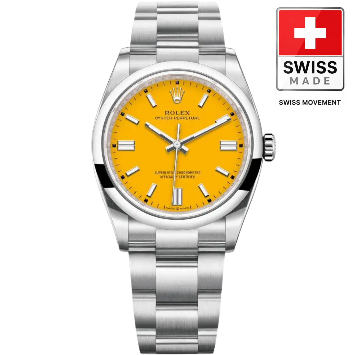 [Superclone] Rolex Oyster Perpetual Lady 36mm Yellow Dial 126000