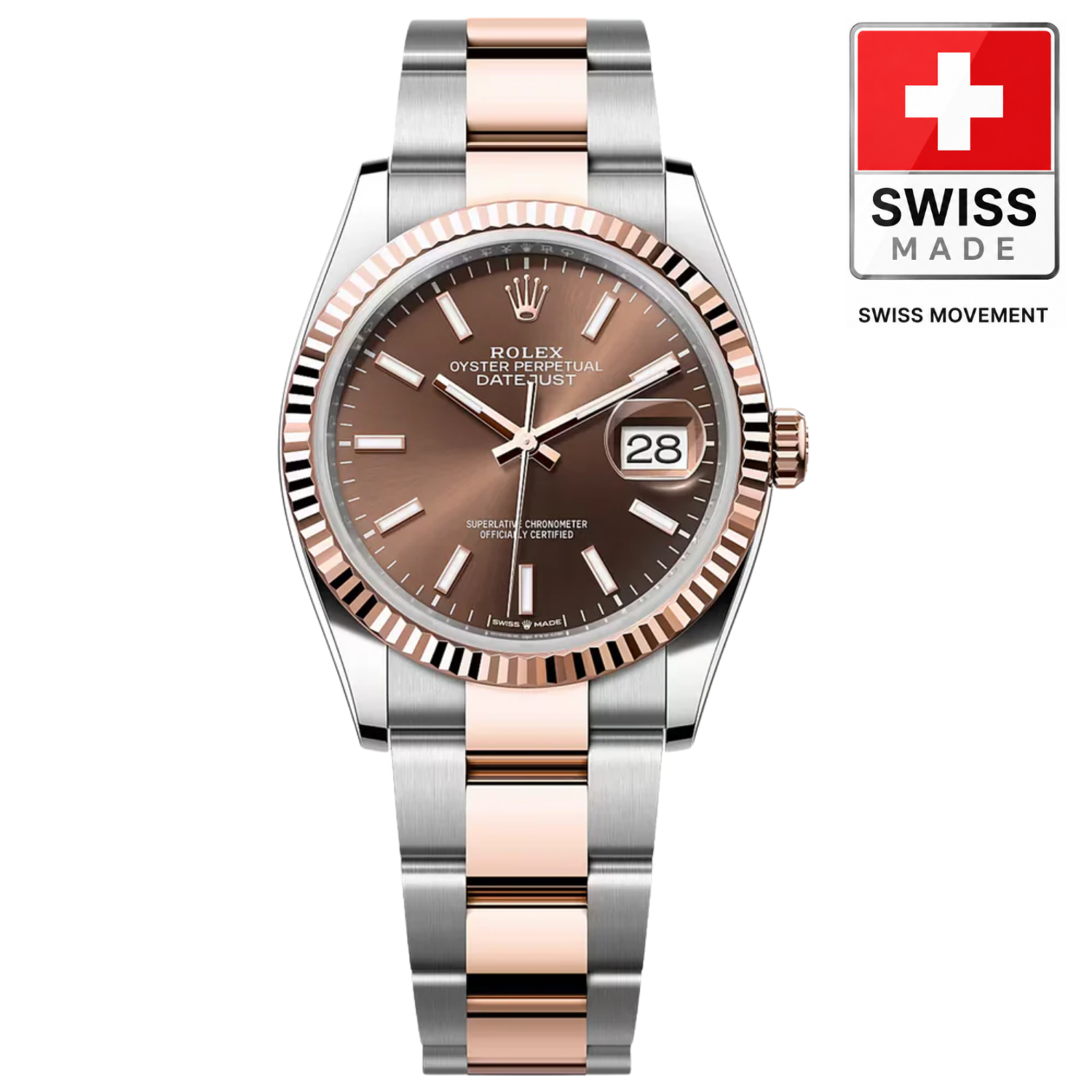 [Superclone] Rolex Datejust 36 mm Chocolate Dial Fluted Oyster 126231