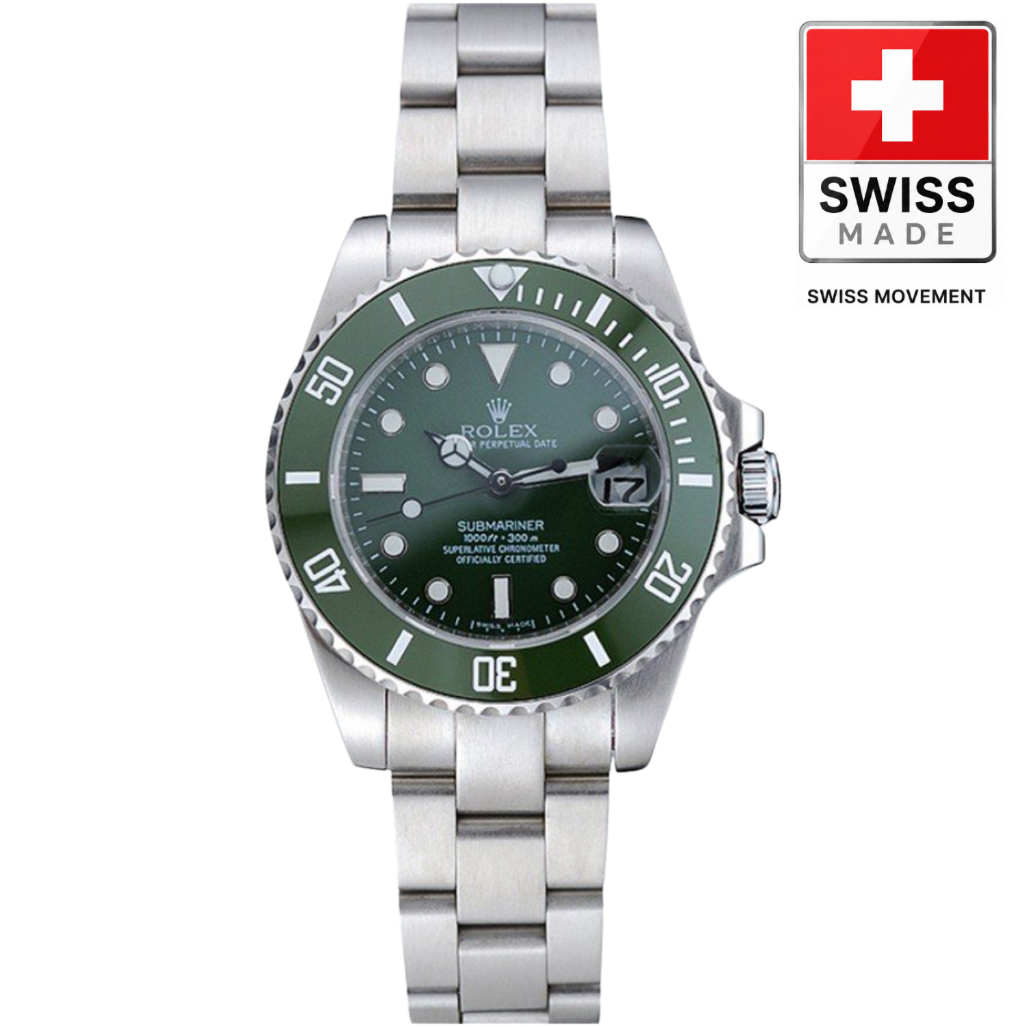 [Superclone] Rolex Submariner Date 35mm Green Dial 1454151