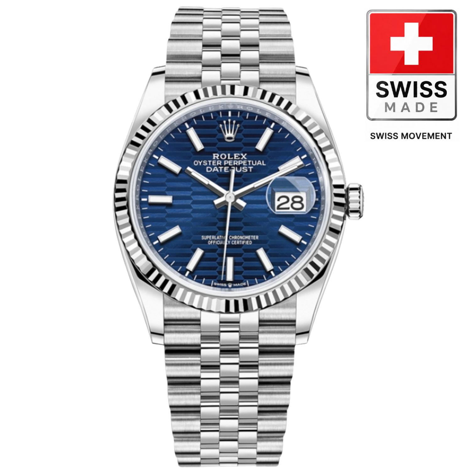 [Superclone] Rolex Datejust 41mm Blue Motif Dial Jubilee