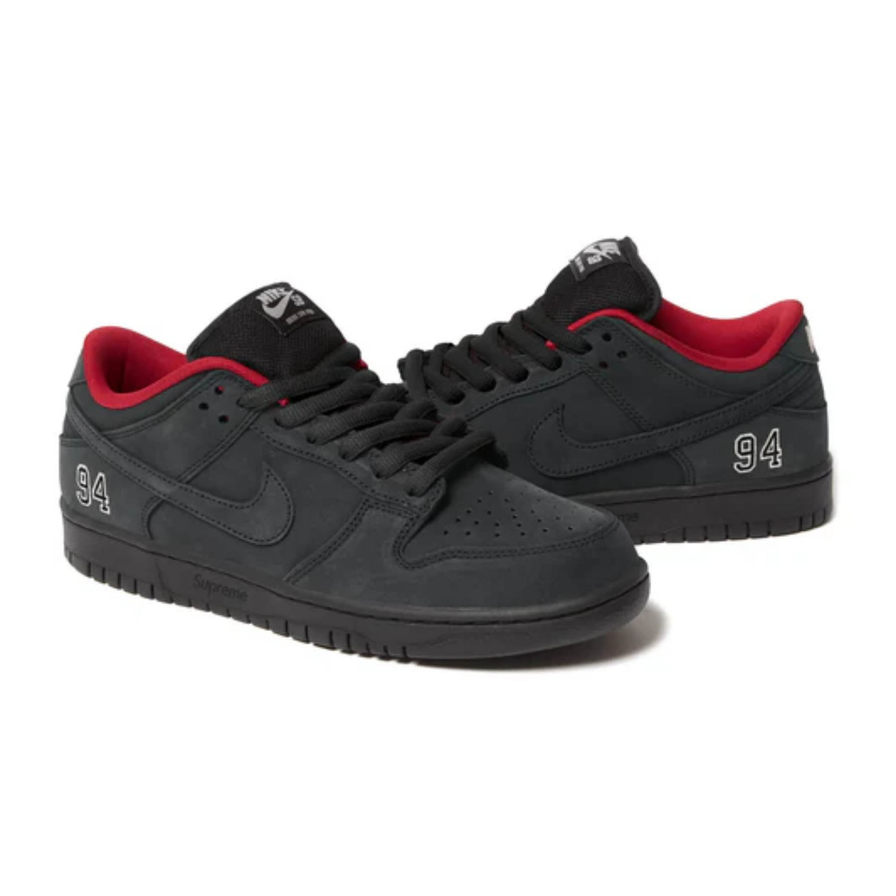 Supreme x Nike SB Dunk Low Black HQ8487-001 - Image 3