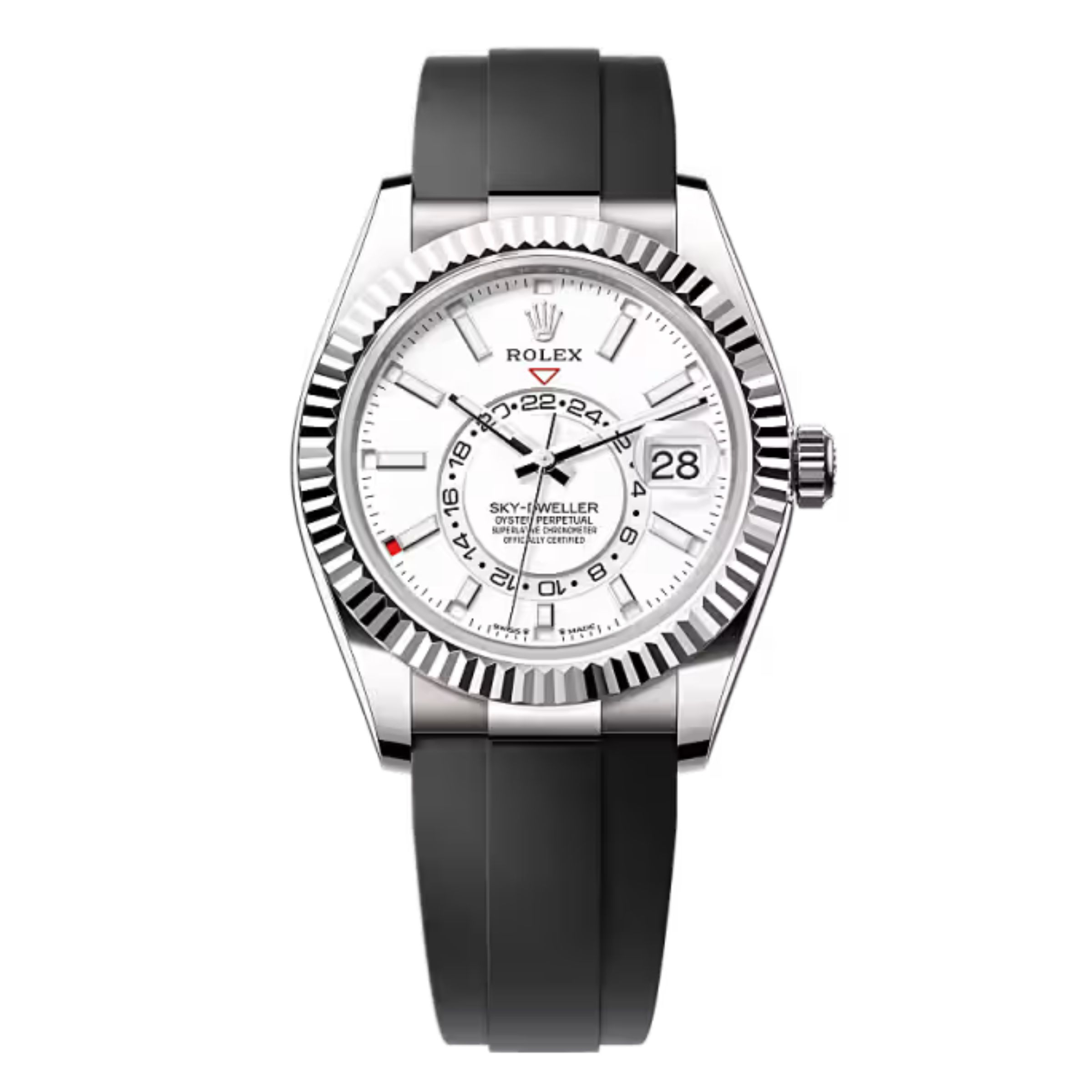 [Superclone] Rolex Sky-Dweller 42mm Intense White Dial Oysterflex 336239