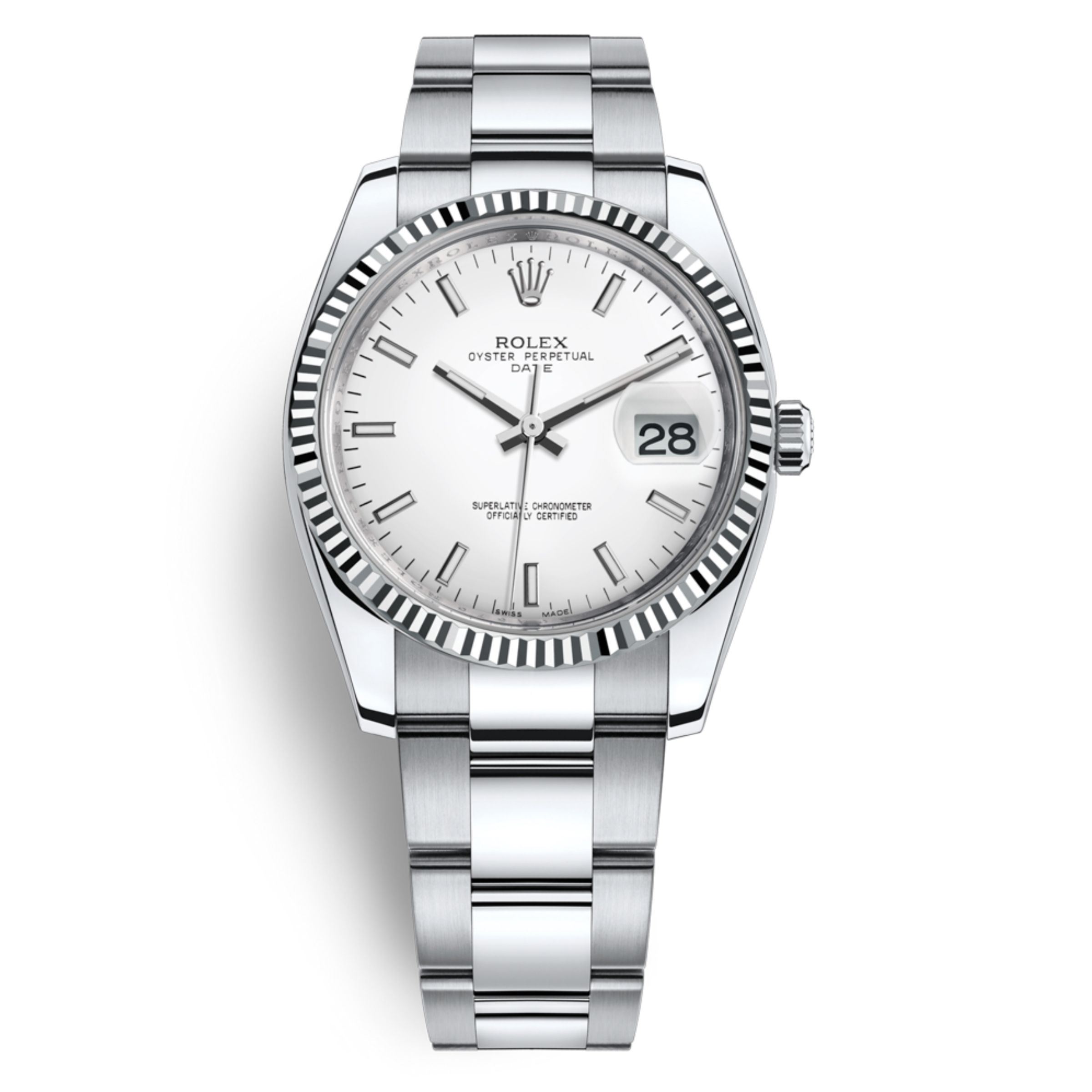[Superclone] Rolex Oyster Perpetual Date 34mm White Dial 115234